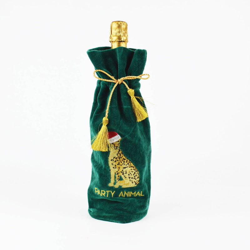 Leopard Embroidered Wine bag