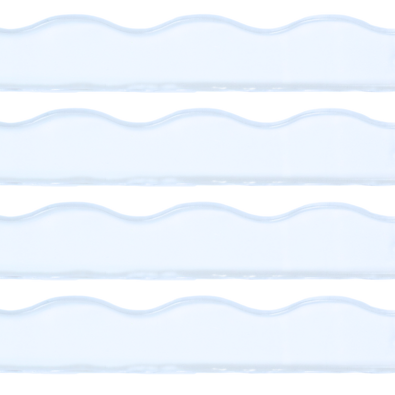 Acrylic Wavy Pusher, Clear Transparent