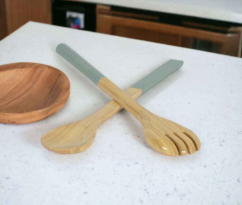 Bamboo 14.7 White Server Set