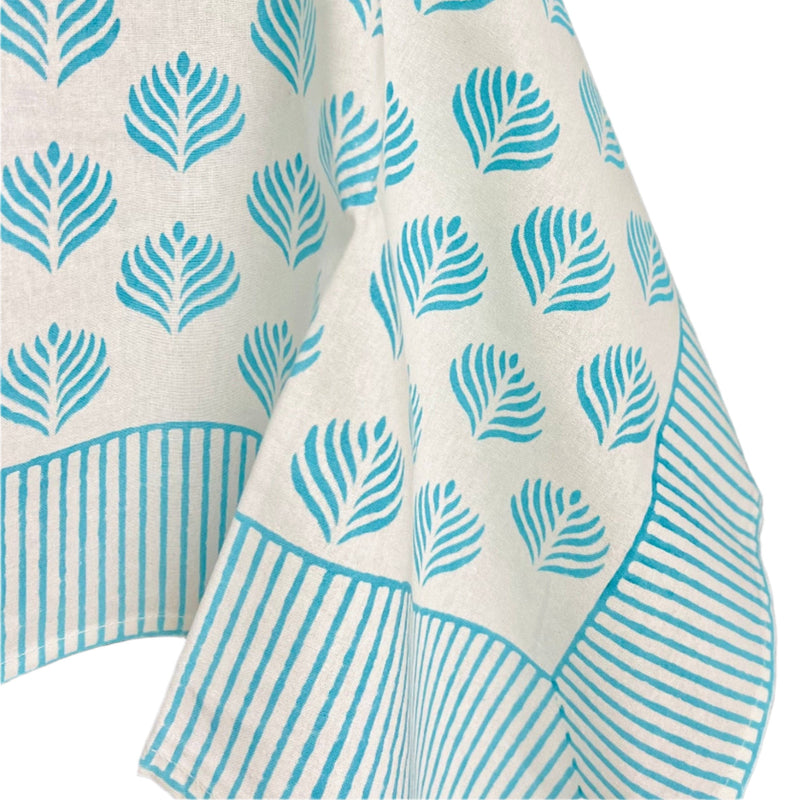 Turquoise Coral 57x57" Tablecloth