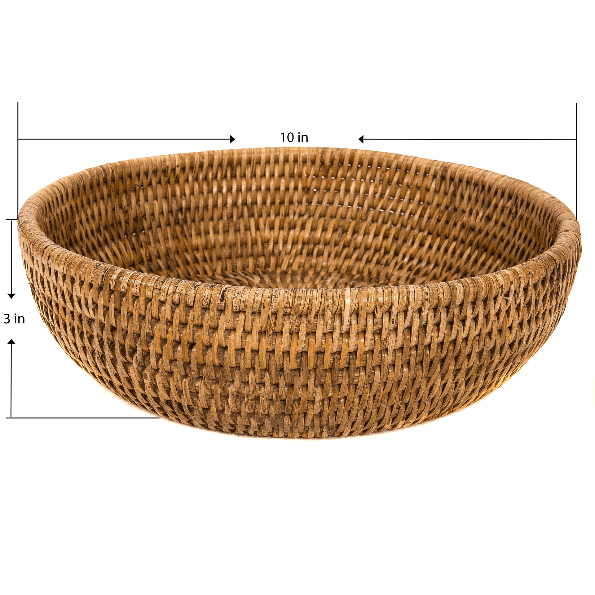 Round Rattan Bowl