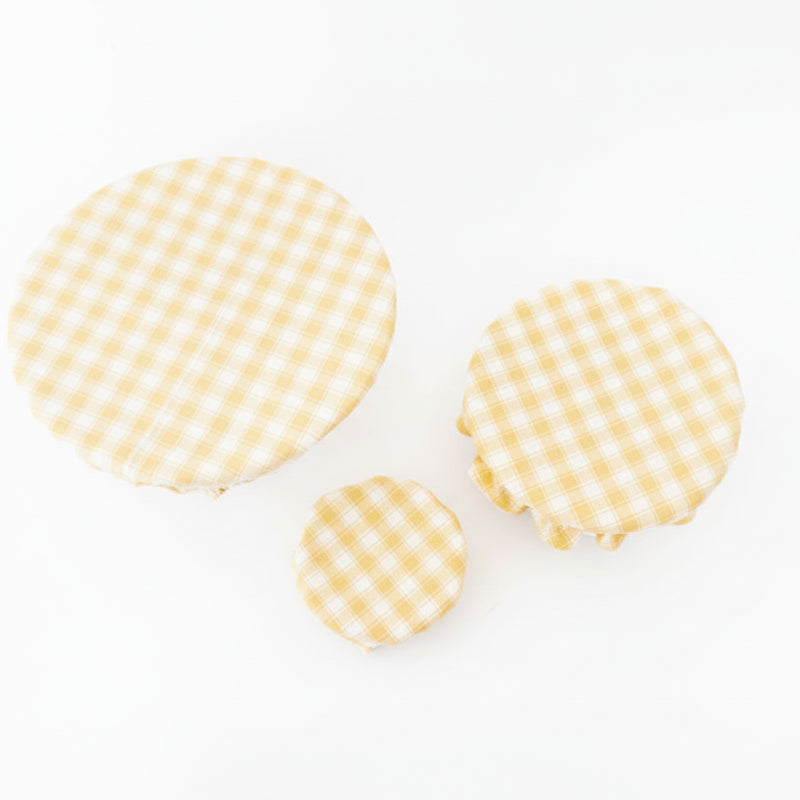 Yellow Reversible Basket Liner & Bowl Cover