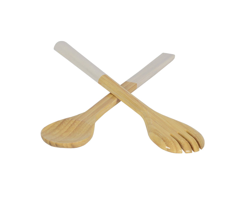 Bamboo 14.7 White Server Set