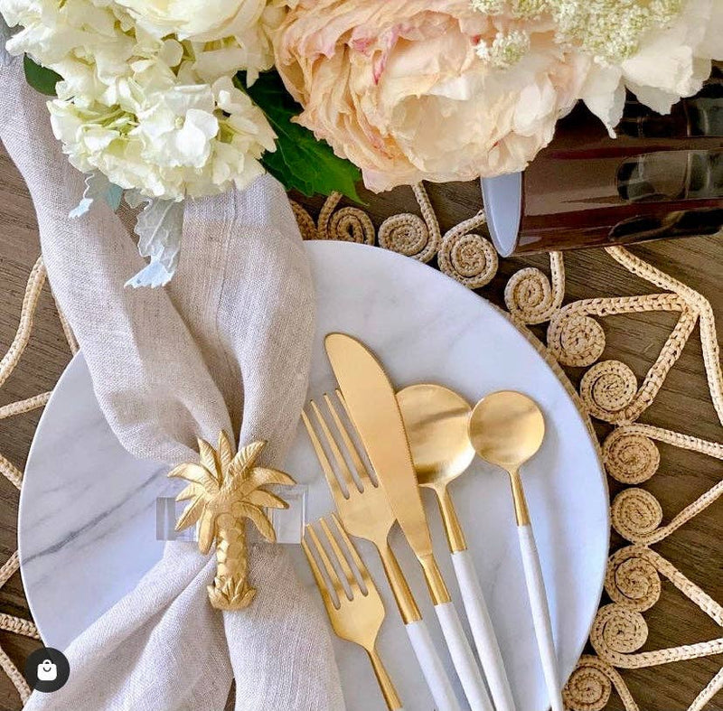 Palmetto Napkin Rings, S/4