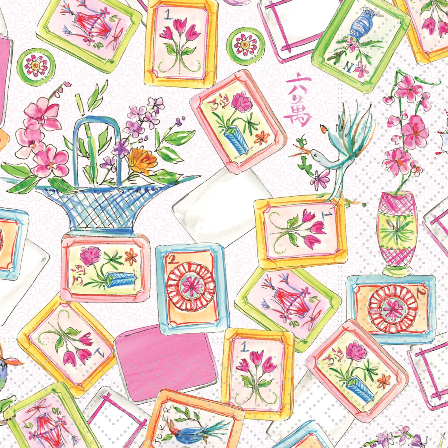 Mahjong Cocktail Napkin