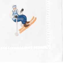 Skiers Cocktail Napkins | Mixed Set of 4
