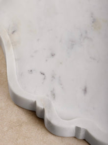 Cascade Scalloped Marble Tray
