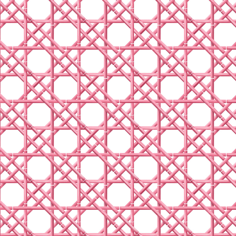 Pink Cane 53x53" Square Scalloped Edge