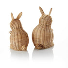 Pair of Rattan Rabbits
