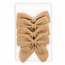 Burlap Bow Napkin Ties, Set of 4