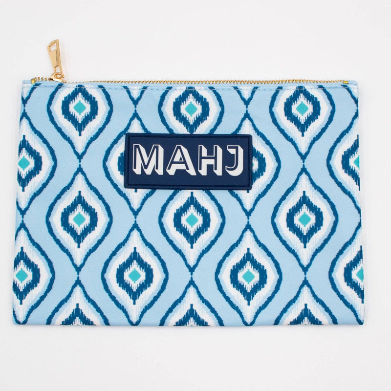 Mahj Card & Accessory Bag, IKAT Blue