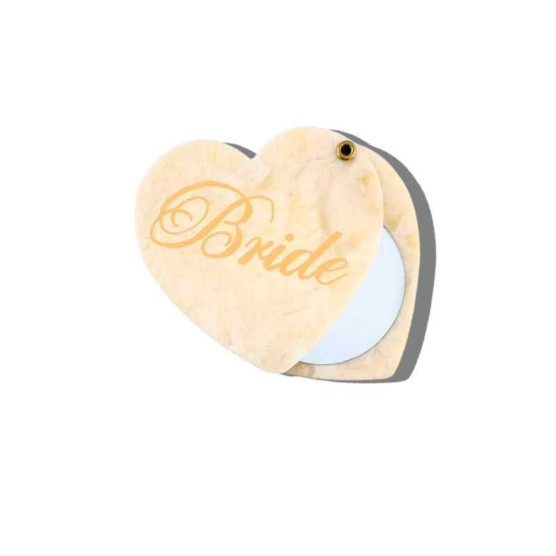 Bride Heart Compact Mirror