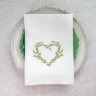 Vineyard Heart Linen Napkins, Set of 4