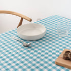 Coated Aquatic Gingham 55x55" Tablecloth