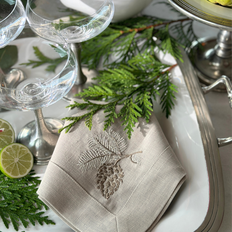 Pinecone Linen Napkin
