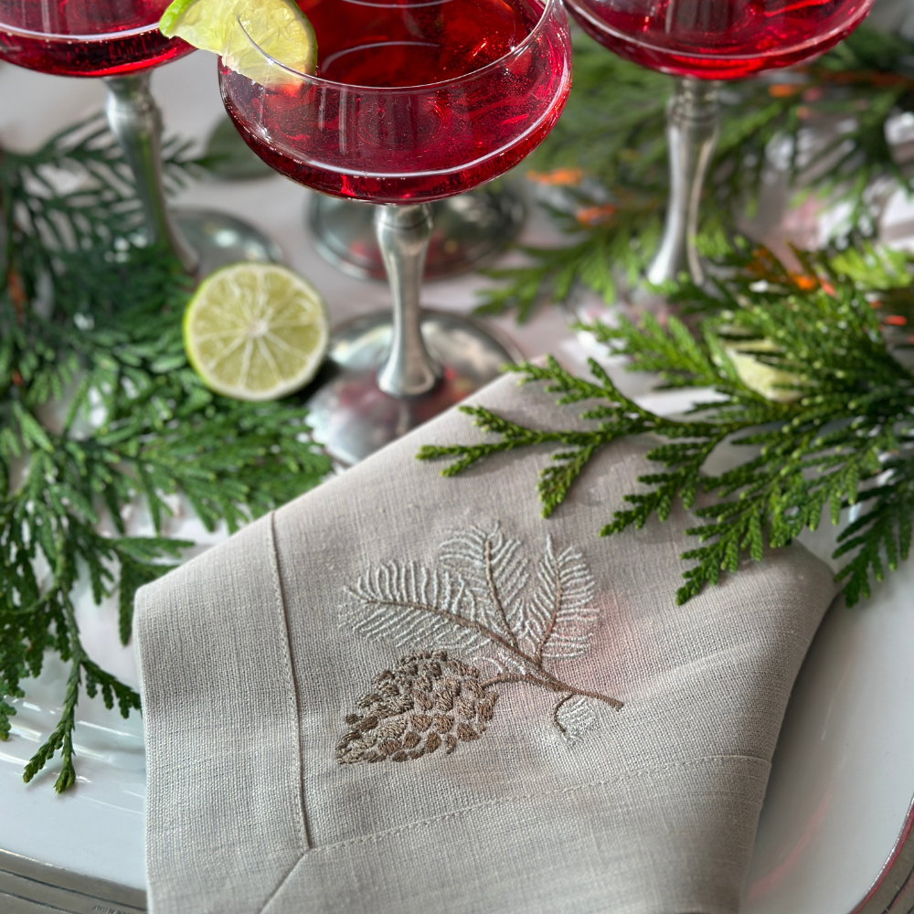 Pinecone Linen Napkin