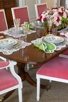 Olive Green Linen Scalloped Napkin