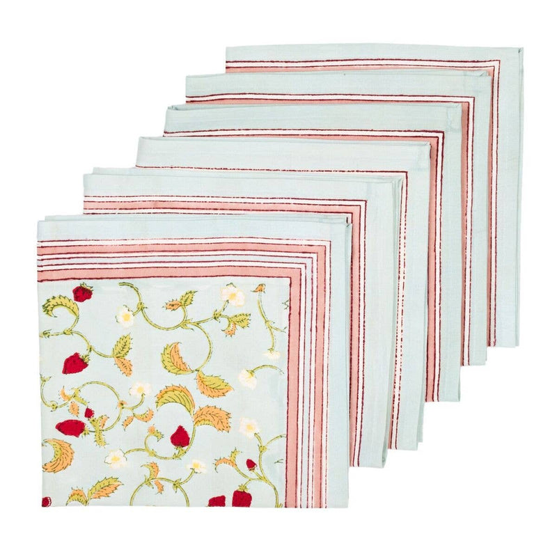 Strawberry Blue Napkin
