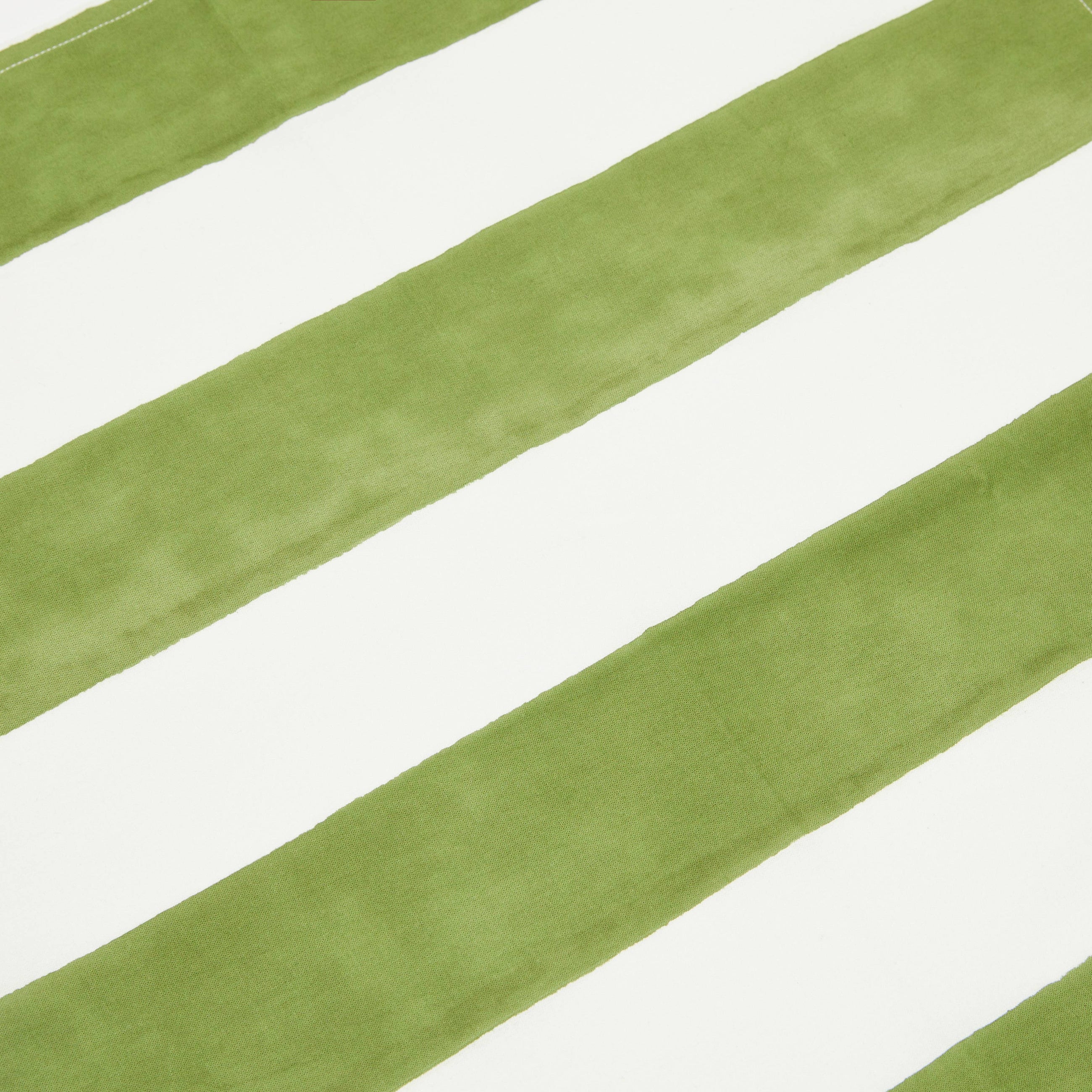 St. Tropez 59" x 86" Vert Stripes French Tablecloth