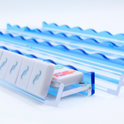 Wavy Acrylic Mahjong Racks & Magnetic Pushers, Blue & Clear