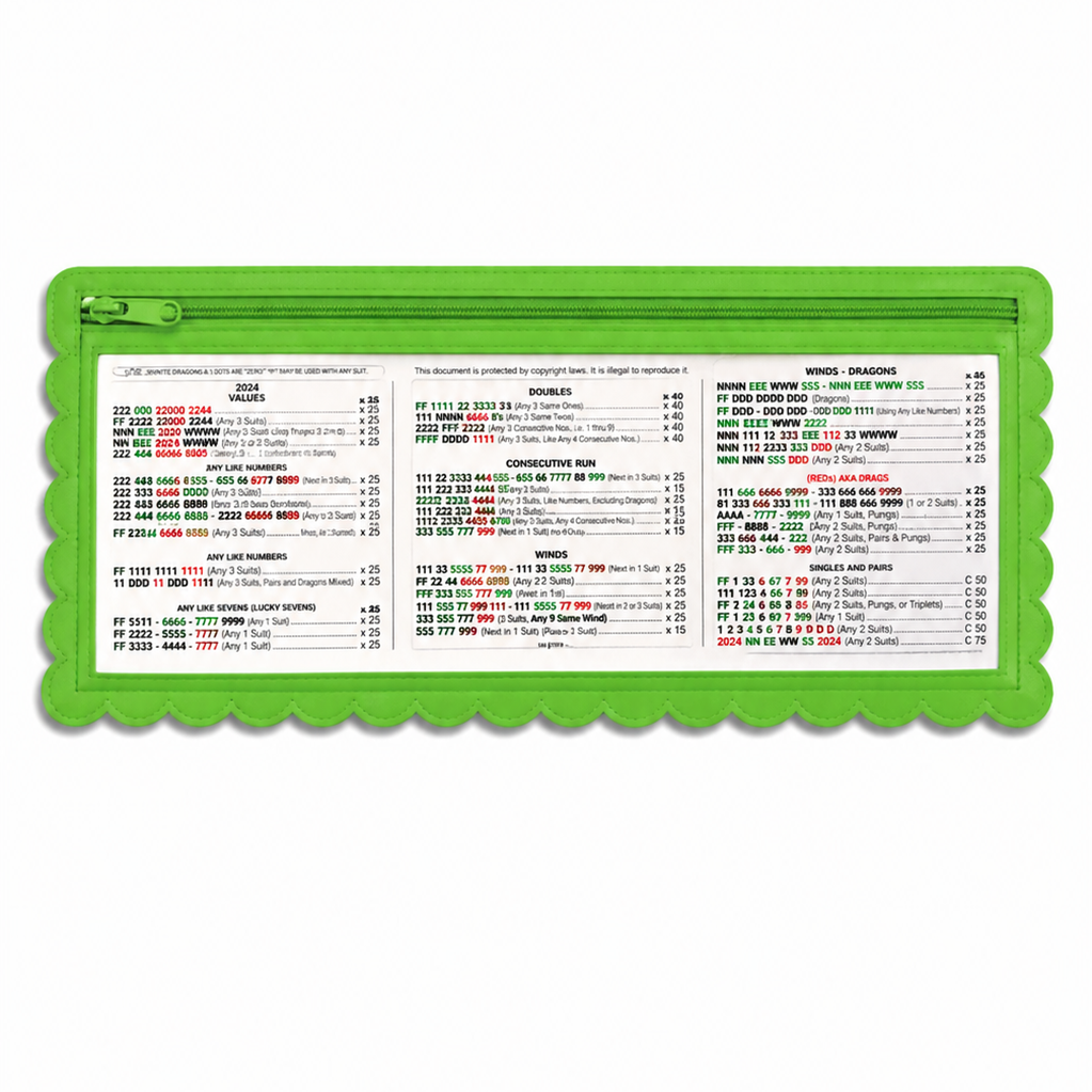 Green Mahj Cabana Card Holder, Standard Card