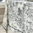 Italian Black Toile 53x53" Square