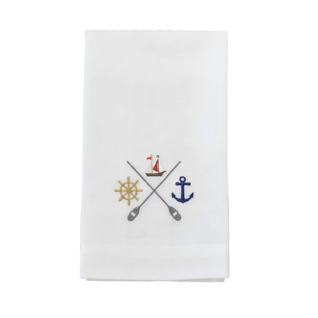 Nautical Crest Linen Towel