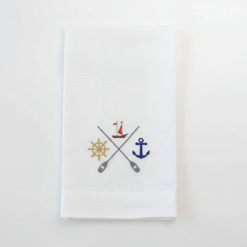 Nautical Crest Linen Towel