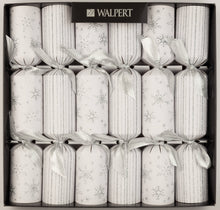 Silver Snowflakes Crackers, Set of 6