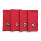 Set of 4 Chalet Napkins, Red