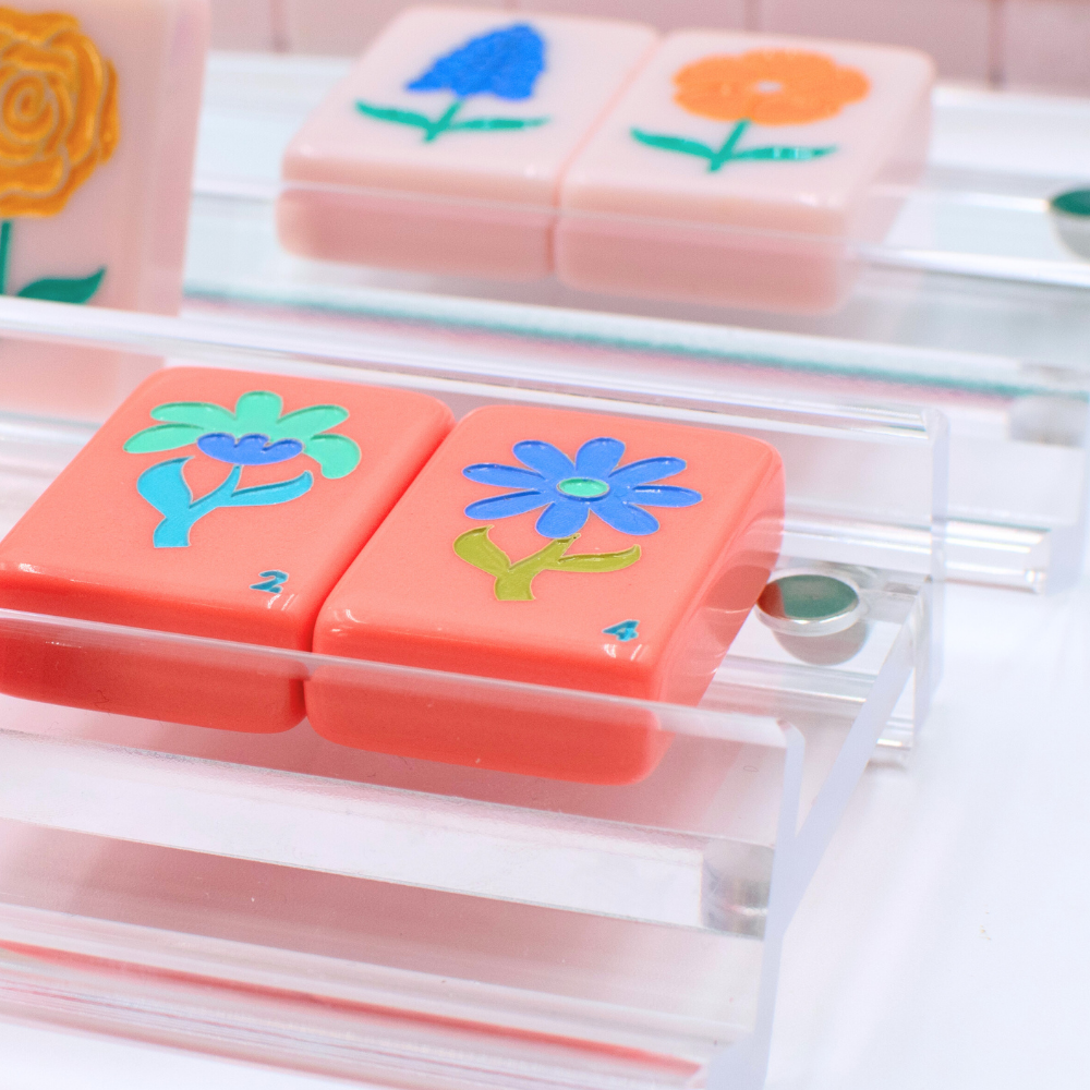 Classic Acrylic Mahjong Racks & Magnetic Pushers