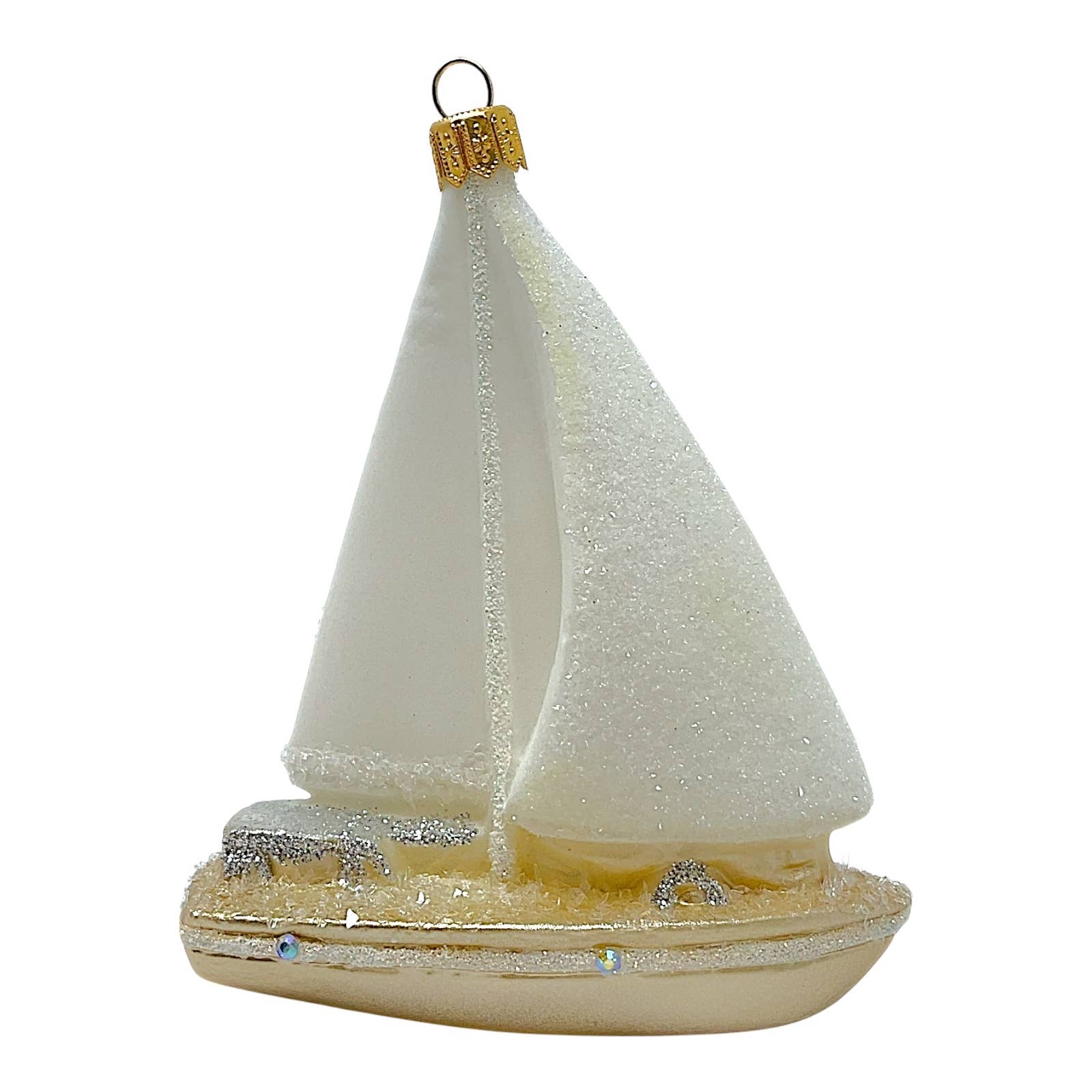 Sailboat Polish Glass Ornament
