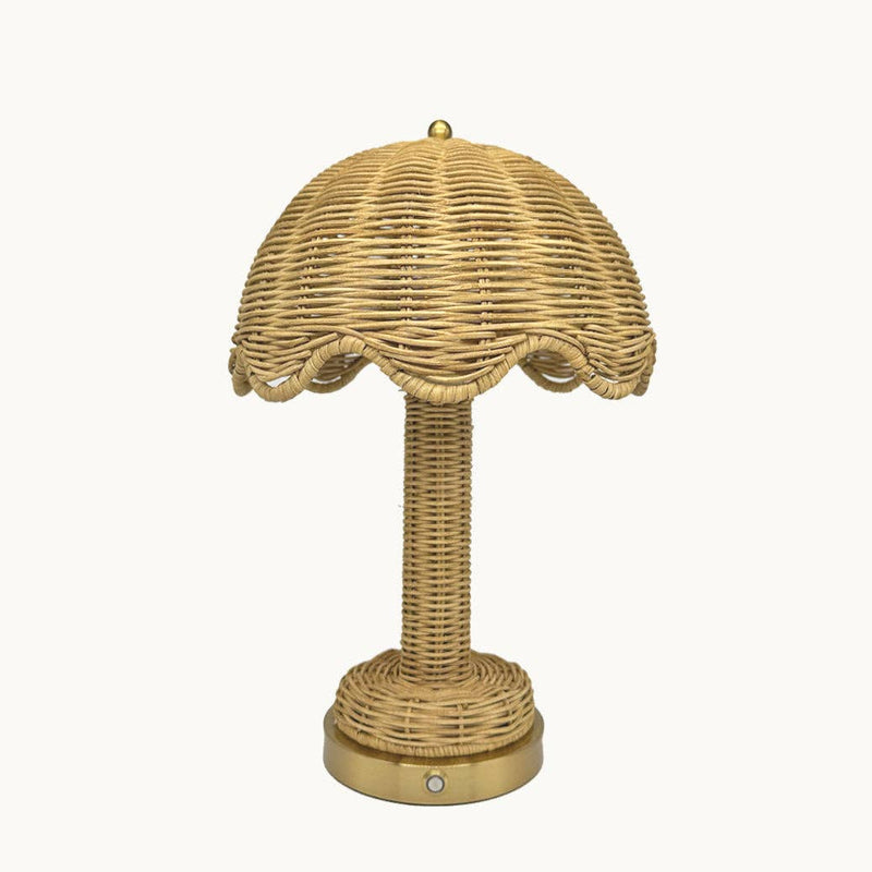 Mushroom Wicker Lamp