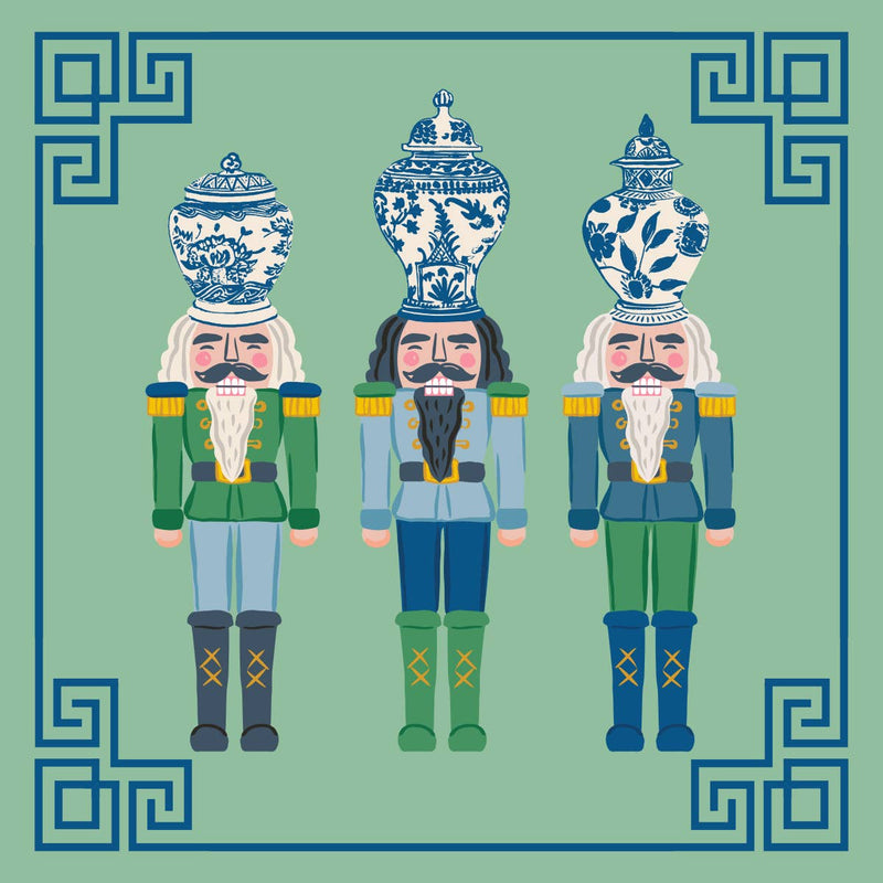 Ginger Jar Nutcracker Cocktail Napkin