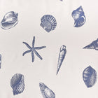 Navy Seashell 60x118", Coated Tablecloth