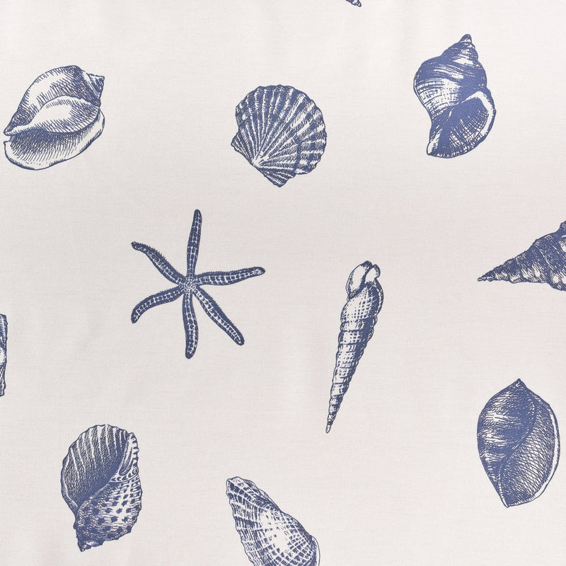 Navy Seashell 60x118", Coated Tablecloth