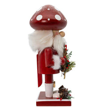 Mushroom Santa Nutcracker, 9"