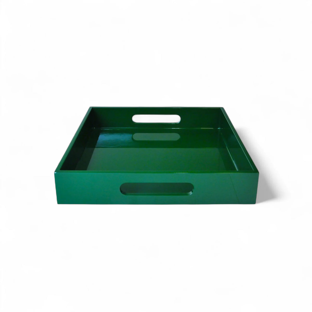 Dark Green Square Serving Tray, Large