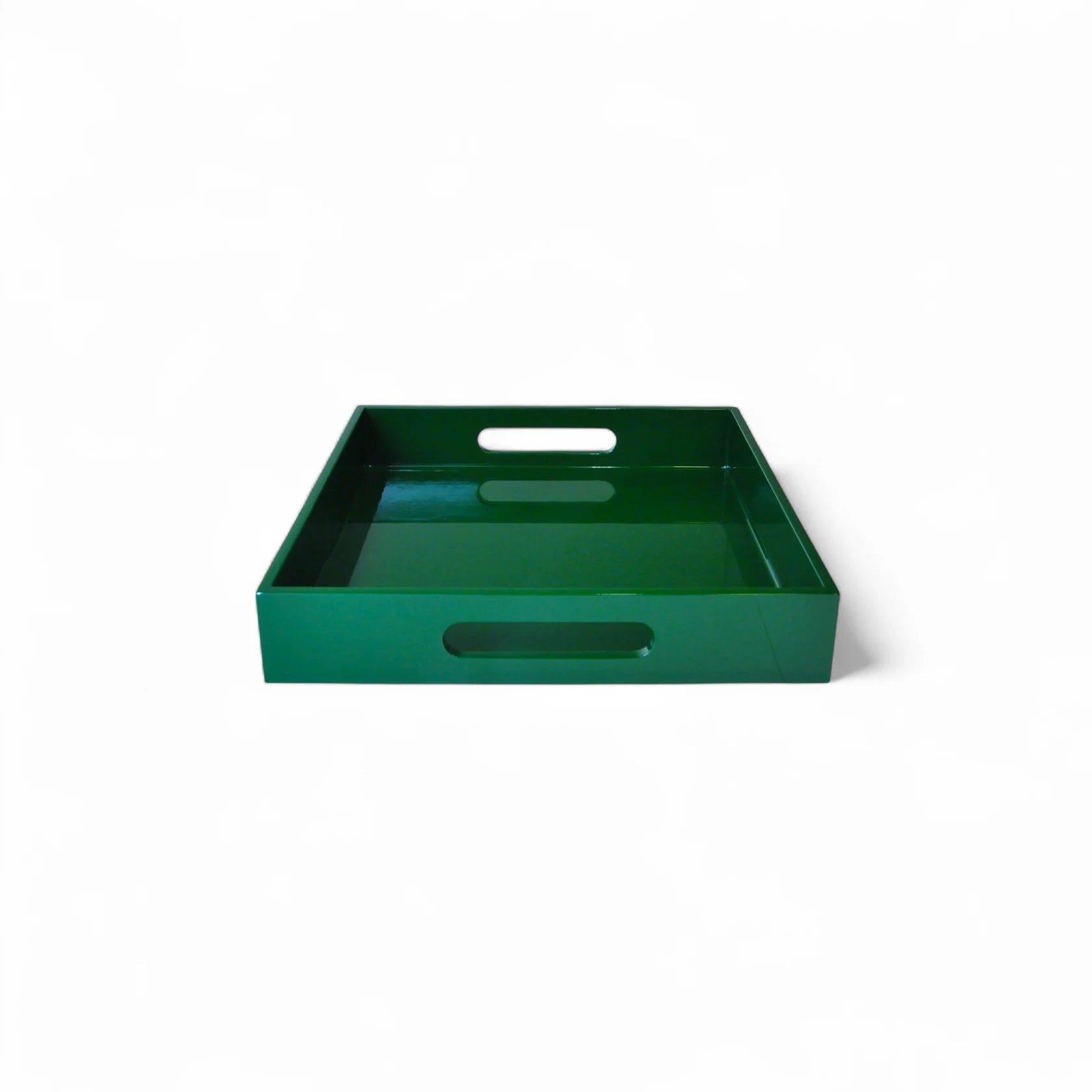 Dark Green Square Serving Tray, Small