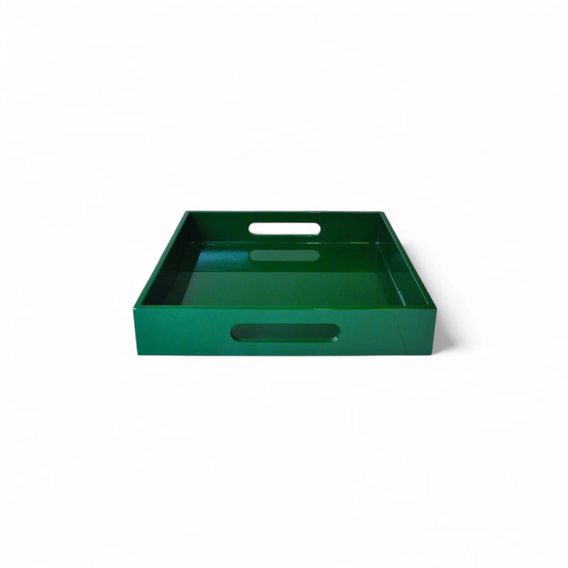 Dark Green Square Serving Tray, Small