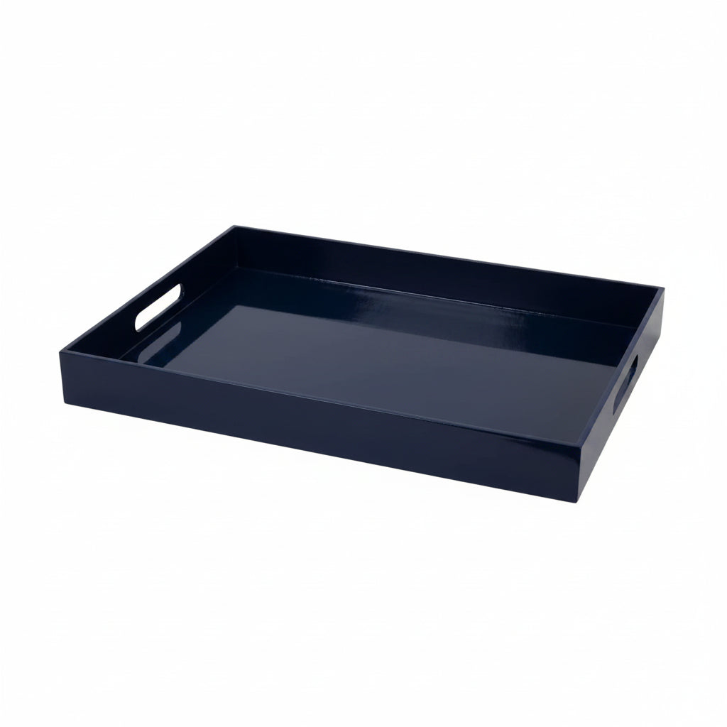 Navy Rectangular Serving Tray, Large