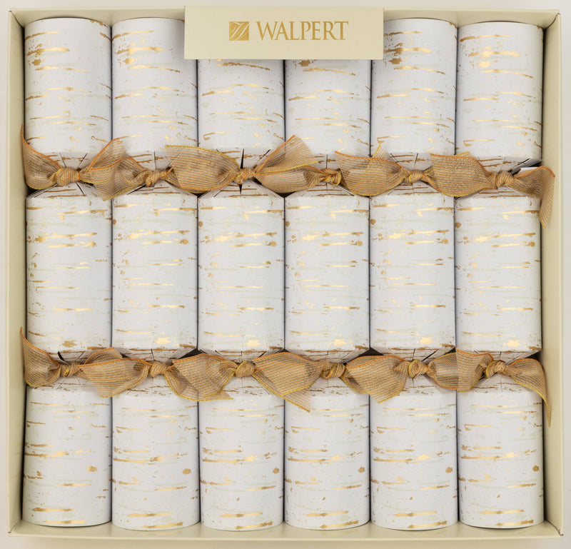 Gold Birch Crackers, Set of 6