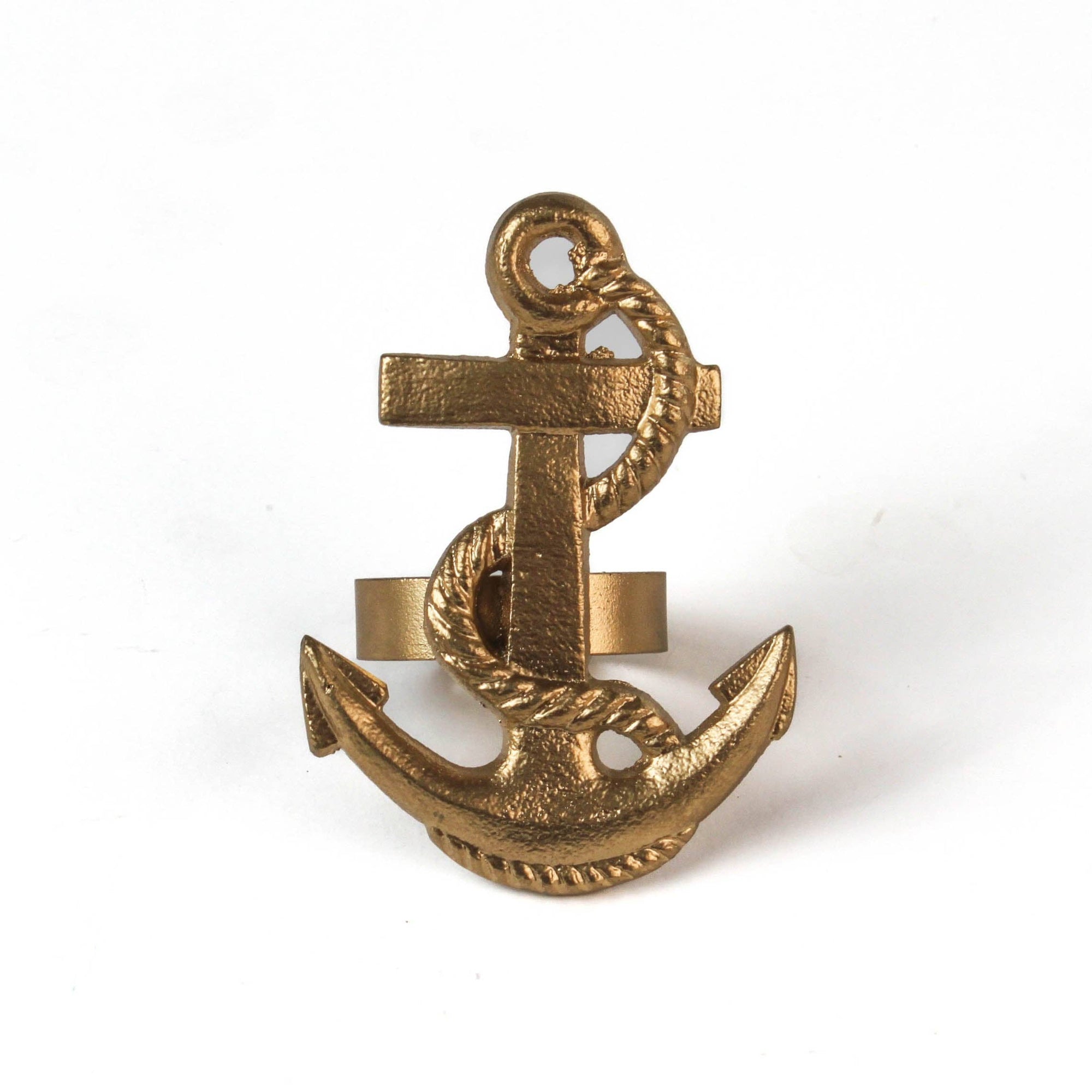 Gilt Metal Anchor Napkin Ring