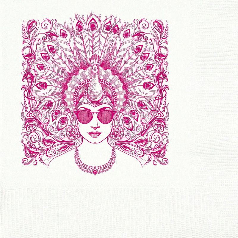 Peacock Madam Cocktail Napkins