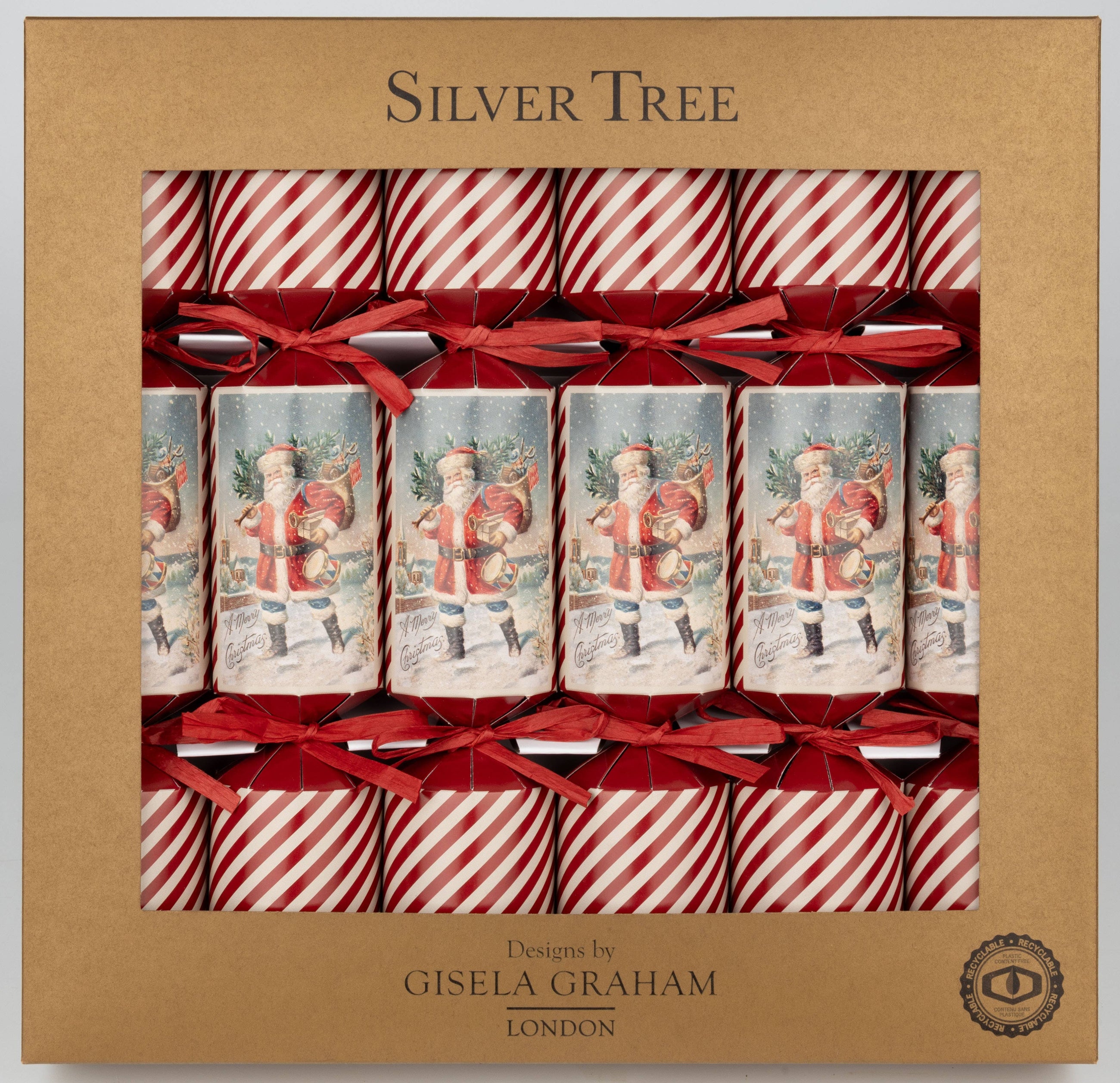 Vintage Santa Crackers, Set of 6