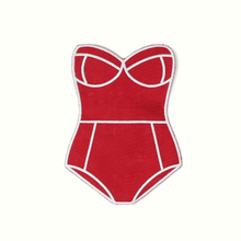 Red Swimsuit Cocktail Napkins, Set of 4