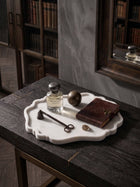 Cascade Scalloped Marble Tray
