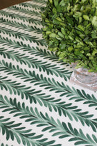 Pine Green Fern Tablecloth, 120" Round