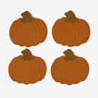 Pumpkin Linen Cocktail Napkins, Set of 4