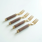 Wooden Handle Fork, Set of 4